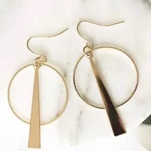 Gold Hoop Tassel Earrings